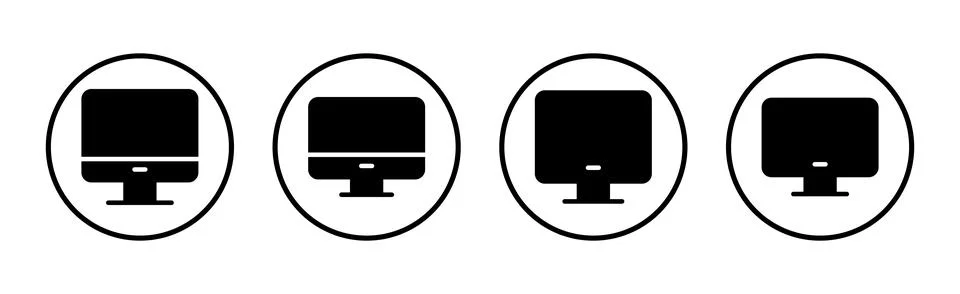Computer icon vector illustration. computer monitor sign and symbol Illustrazione stock