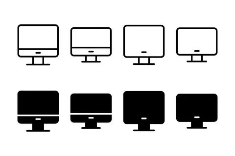 Computer icon vector illustration. computer monitor sign and symbol Illustrazione stock