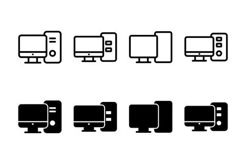 Computer icon vector illustration. computer monitor sign and symbol Stock-Illustration