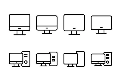 Computer icon vector illustration. computer monitor sign and symbol Stockillustratie