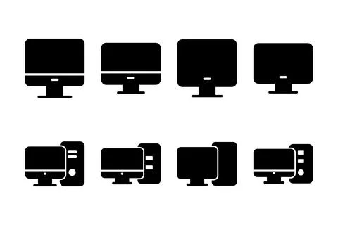 Computer icon vector illustration. computer monitor sign and symbol 스톡 일러스트