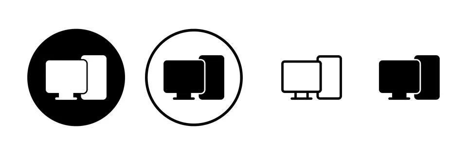 Computer icon vector illustration. computer monitor sign and symbol Ilustración de archivo