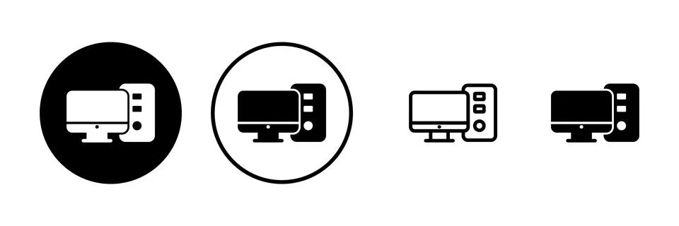 Computer icon vector illustration. computer monitor sign and symbol Иллюстрация