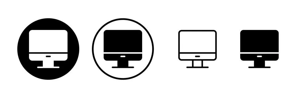 Computer icon vector illustration. computer monitor sign and symbol Illustrazione stock
