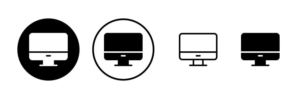 Computer icon vector illustration. computer monitor sign and symbol Illustrazione stock