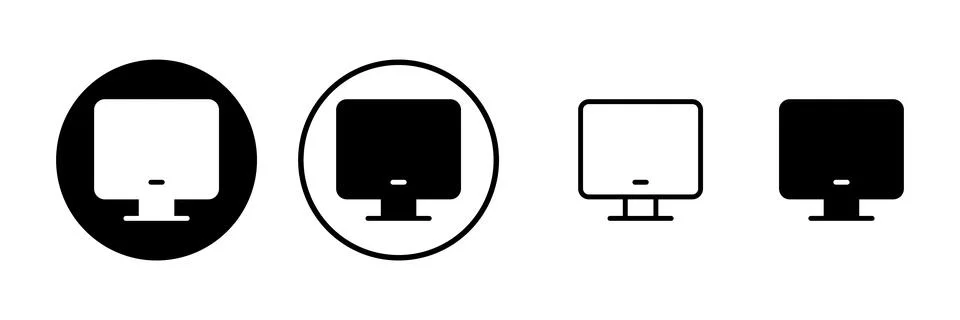 Computer icon vector illustration. computer monitor sign and symbol Stockillustratie