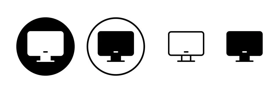 Computer icon vector illustration. computer monitor sign and symbol Stock Illustration