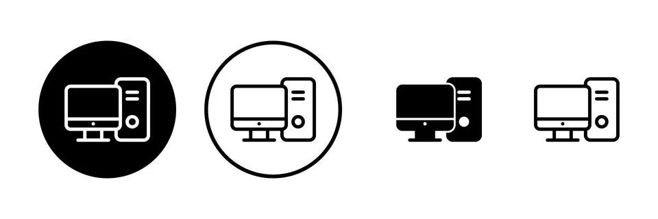 Computer icon vector illustration. computer monitor sign and symbol Stock Illustration