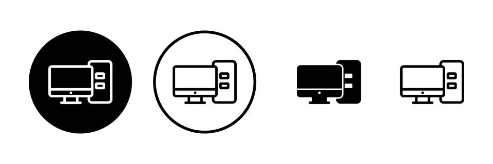Computer icon vector illustration. computer monitor sign and symbol Illustrazione stock