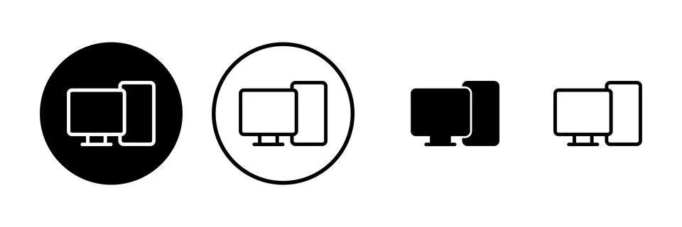 Computer icon vector illustration. computer monitor sign and symbol Ilustración de archivo