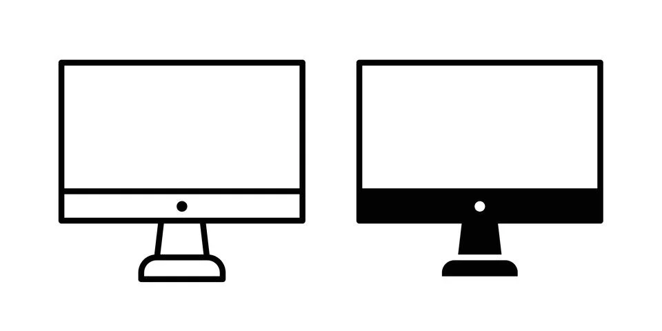 Computer icon vector, symbol, logo illustrations Stock Illustration