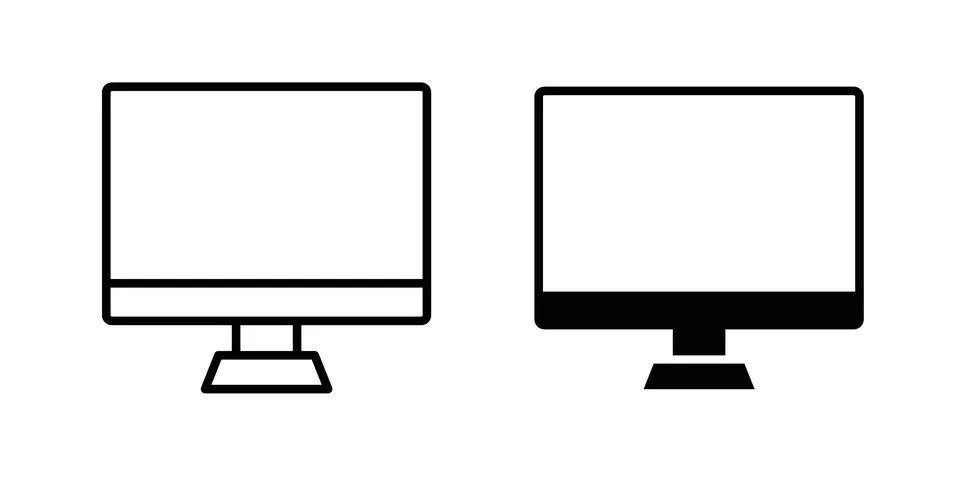 Computer icon for web projects Stock Illustration