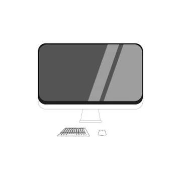 Computer icon on a white background Stock-Illustration