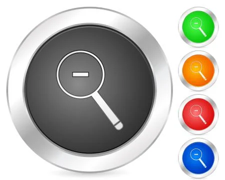 Computer icon zoom out Stock Illustration