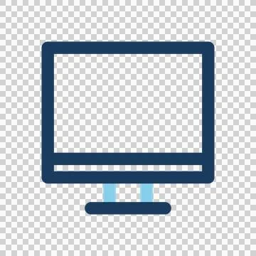 Computer icons colored lines for digital office equipment. Illustrazione stock