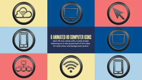 Computer Icons - Set 1 Stock Footage 112271483