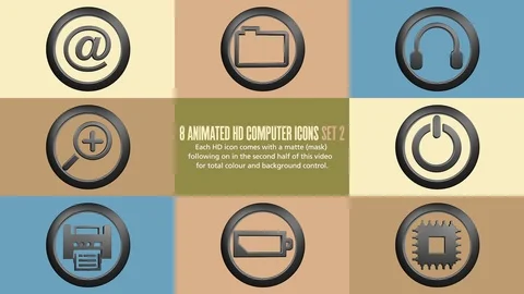 Computer Icons - Set 2 Stock Footage 112271498