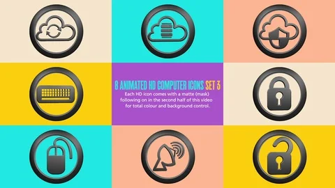 Computer Icons - Set 3 Stock Footage 112271511