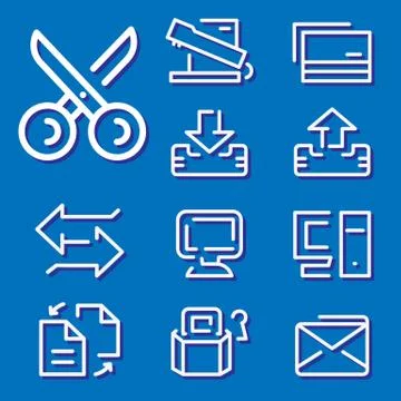 Computer Icons Set Illustration
