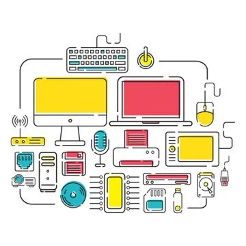 Computer Icons Set イラスト素材