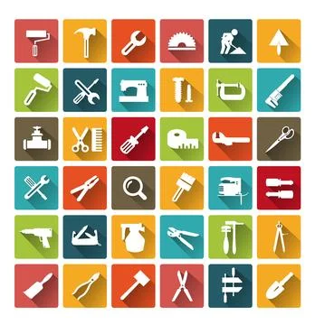 Computer icons tools Illustrazione stock