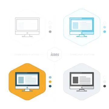 Computer icons  Vector 4  design Stock-Illustration