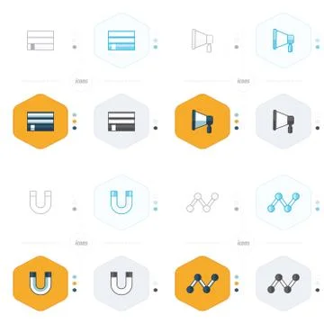 Computer icons  Vector 4  design Stock Illustration