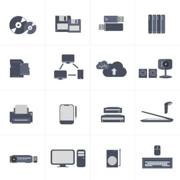 Computer icons vector Illustrazione stock