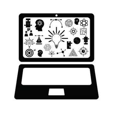 Computer idea concept 스톡 일러스트