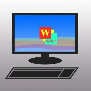 Computer Illustrazione stock