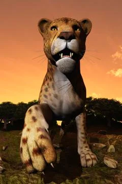 Computer illustration of a cheetah Stock Illustration