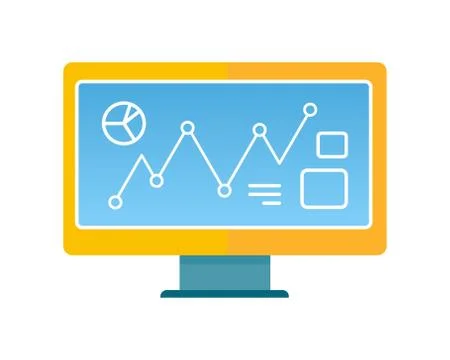 Computer Illustration in Flat Style Design Stock Illustration