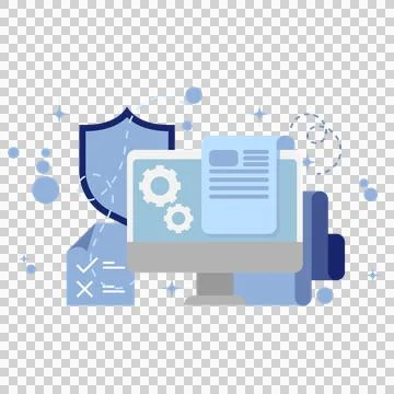 Computer illustrations and documents Stock Illustration