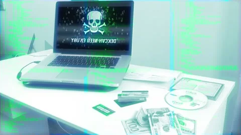 Computer Infected With Malware, Source Code Cybercrime Stock Footage 67990088