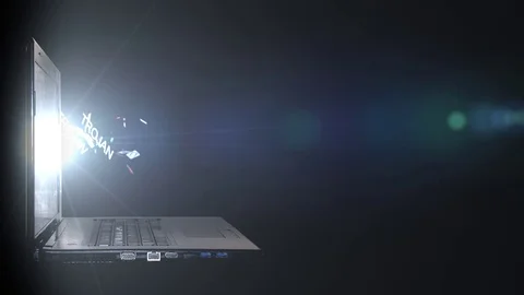 Computer infected with a Trojan. Cloud storage Stock Footage 71276201