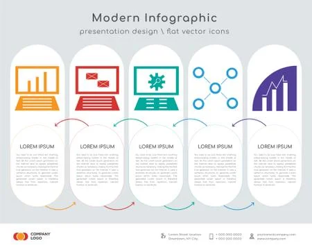 Computer infographics design Stock Illustration