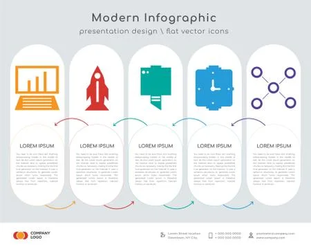 Computer infographics design Stock Illustration