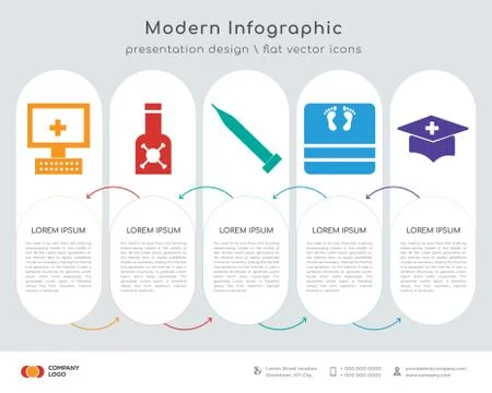 Computer infographics design Stock Illustration