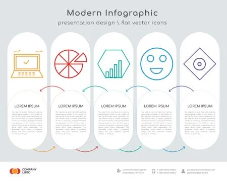 Computer infographics design Stock Illustration