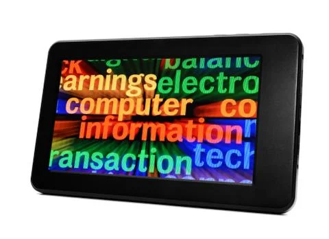 Computer information pc tablet Stock Illustration