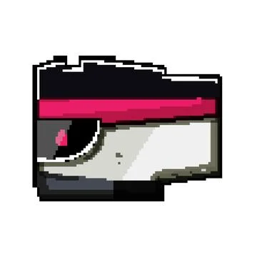 Computer ink cartridge pixel art vector illustration Stock Illustration