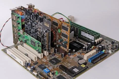 The computer is inside. The motherboard. 写真素材