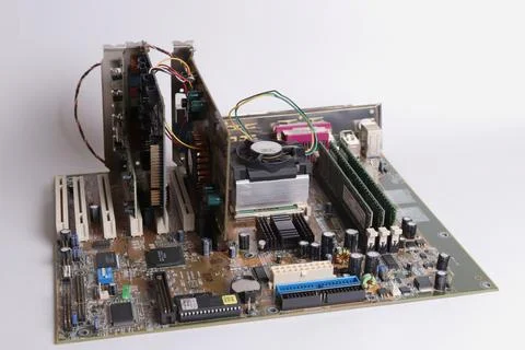 The computer is inside. The motherboard. Stock-Fotos