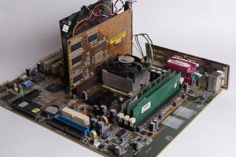 The computer is inside. The motherboard. Stock-Fotos