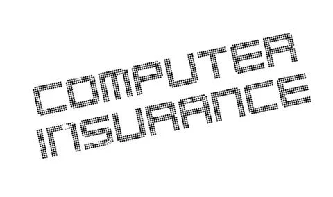 Computer Insurance rubber stamp 스톡 일러스트
