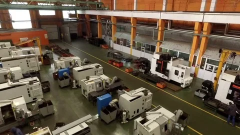Computer-integrated manufacturing machines, industrial Stock Footage 71024004