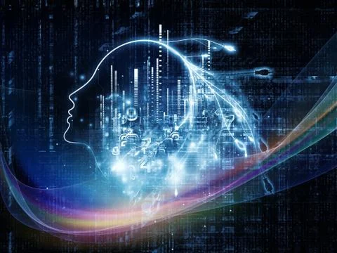 Computer Intelligence Illustrazione stock