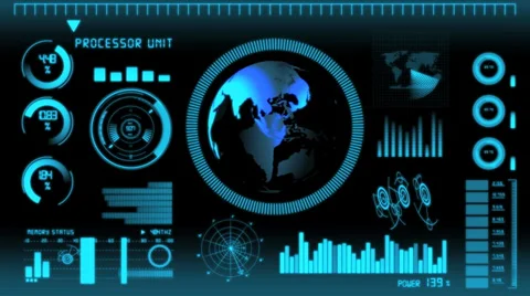 Computer Interface 3 Stock Footage 37029537