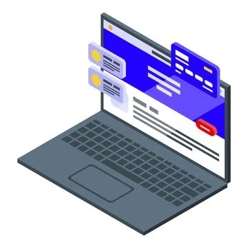 Computer interface icon, isometric style Stock Illustration