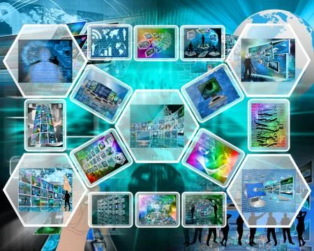 Computer interface 库存插图